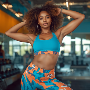 Ensemble de vêtements de sport haut de gamme pour femmes, vêtements de fitness extensibles, respirants, vêtements de yoga, vêtements de sport actifs, fabrication OEM, vente en gros - Product Image 2