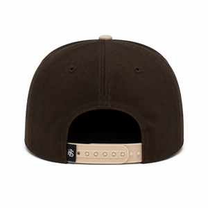 Casquette de baseball structurée à 6 panneaux et visière plate, style vintage tendance, bicolore, avec patch tissé personnalisé, pour le streetwear (vente en gros) - Product Image 3