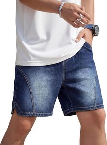 Shorts en jean pour hommes style streetwear pour l'été avec une coupe confortable, un tissu durable et un design tendance et décontracté - Product Image 2