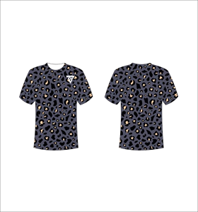 Camiseta de Manga Corta con Estampado de Leopardo para Hombre, Cuello Redondo, Corte Regular, Transpirable, de Poliéster Tejido, Estilo Casual - Product Image 1