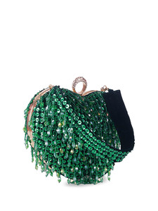 Bolso de mano nupcial indio hecho a mano con cadenas para fiesta de bodas, elegante cartera de noche con cuentas para mujer, calidad de exportación - Product Image 4