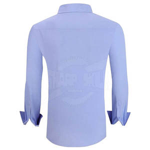 Chemises pour hommes décontractées et formelles, coupe classique, vente en gros, polyester/coton, vêtements de travail pour le bureau, la banque, uniforme, chemise à manches longues pour hommes - Product Image 2