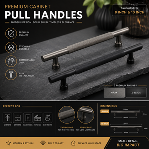 Modern Zinc Alloy Square Bar Cabinet Furniture <b>Pull</b> <b>Handle</b> Black & Gray for Kitchen Bedroom Wardrobe Drawer <b>Door</b> - Product Image 5
