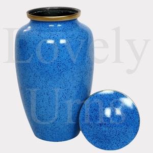 Urne funéraire Azure Comfort pour adulte, taille moyenne, récipient commémoratif pour cendres, design décoratif apaisant - Product Image 3