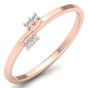 CVD แหวนหมั้นชุบทอง10K 14K สำหรับงานแต่งงานและปาร์ตี้แหวนเพชรแบบเรียงซ้อนกันในห้องปฏิบัติการ - Product Image 2