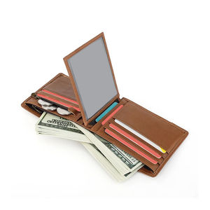 High Quality Genuine Leather RFID Blocking Short Size <b>Men's</b> <b>Wallets</b> Wholesale Top Selling - Product Image 5