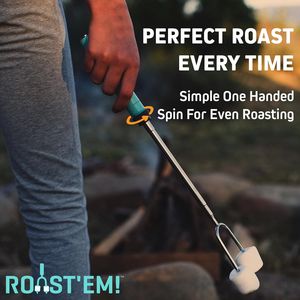 Palitos Giratorios para Asar Malvaviscos al Fuego, Extra Largos, para Fogatas, S'mores, Accesorios para Barbacoa y Camping - Product Image 3