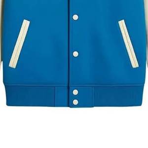 Nouvelle arrivée : vestes varsity blanches pour femmes avec logo brodé personnalisé, manches en laine blanche, style streetwear. - Product Image 5