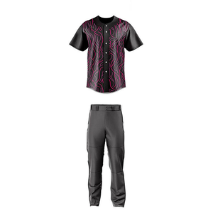 Uniformes de baseball - Haute qualité, 100% polyester imprimé, respirant, séchage rapide, couleurs personnalisées, unisexe, prix bas, sur mesure - Product Image 1