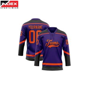 Maillot de hockey sur glace USA à prix abordable, logo personnalisé, coutures durables, 100% haute qualité, prix usine, commande en gros, uniforme directement de l'usine - Product Image 1