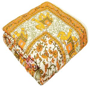 400 TC 100% Cotton Jaipuri Printed Lightweight <b>Single</b> Bed <b>Quilt</b>/Razai/Rajai 85x55 Inches Organic Anti-Bacterial Eco-Friendly - Product Image 3