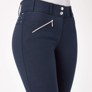 Culottes d'équitation pour femmes, logo personnalisé, service OEM, taille élastique, longueur intégrale, respirantes, séchage rapide, pour le saut d'obstacles et les concours équestres - Product Image 3