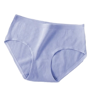 Culotte Femme Taille Moyenne en Coton Spandex Tricoté Côtelé Couleur Unie Respirante Décontractée Quotidienne Sous-vêtement Personnalisable ODM - Product Image 2