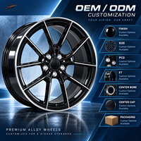 Jantes forgées monobloc VIW-218 à cinq branches usinées, 18-22 pouces, 5x112 5x114.3 pour BMW Audi Mercedes-Benz