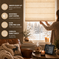 Persianas Romanas Inalámbricas Impermeables Antimoho Opacas Fáciles de Limpiar Persianas para Ventanas Personalizadas de Fábrica OEM