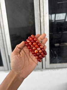 Natural Carnelian 10mm Real Touch Beaded <b>Bracelet</b> Crystal <b>Healing</b> Gemstone Reiki Chakra Meditation Jewelry Gift From Gujarat - Product Image 4