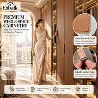 Système de garde-robe en cuir sur mesure avec aménagement modulaire flexible et finitions haut de gamme pour les projets hôteliers résidentiels de luxe