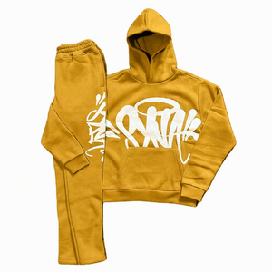 <b>Slim</b> <b>Fit</b> Pullover Tracksuit <b>Men</b> Athletic Hoodie and Tapered <b>Joggers</b> Set Gym Training Sweatsuit Stretch Cotton Spandex OEM - Product Image 1