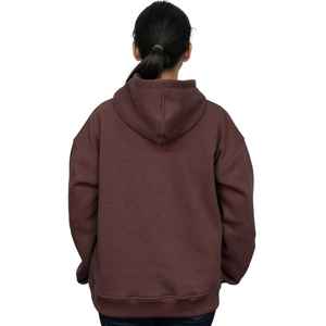 Sweat-shirts et sweats à capuche en molleton de coton teint uni de qualité supérieure, épais, couleur marron, style streetwear - Product Image 3
