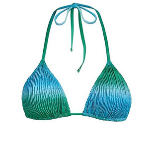 Conjunto de Bikini para Mujer al por Mayor, Precio Razonable, Sujetador y Braguita, Diseño Acanalado Sólido, Cuello Halter, Spandex/Poliéster, Secado Rápido - Product Image 2