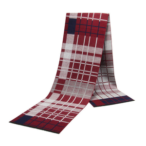 Bufanda de Lana a Cuadros Larga para Hombre, Venta al Por Mayor, Alta Calidad, Aislamiento Térmico, Estilo Clásico de Invierno, Bufanda Tejida para Adultos - Product Image 5