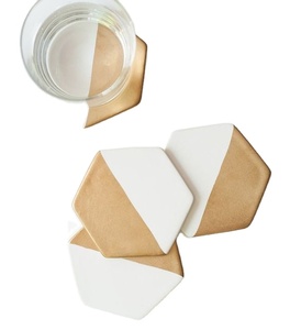 MARBALE COUSTER TRADITION, posavasos redondos de madera de mármol para inauguración de la casa, elegante soporte para tazas y bebidas - Product Image 4