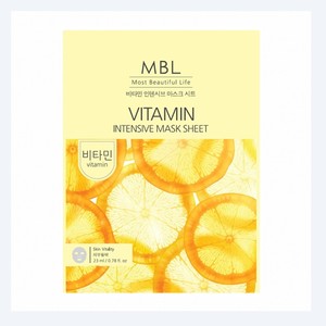 Mascarilla facial Embiel Vitamin Intensive Mask Sheet, 10 unidades, mascarilla facial hecha en Corea, mascarilla facial coreana, piel de cristal. - Product Image 4