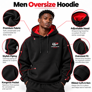 Sweat à capuche oversize tendance pour homme, avec une coupe ample, un tissu confortable et un style contemporain pour les tenues décontractées - Product Image 6