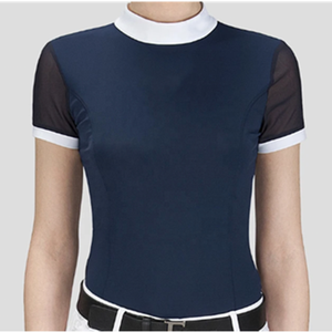 Chemise d'équitation pour femmes, protection UV, extensible, vêtements de compétition équestre - Product Image 1