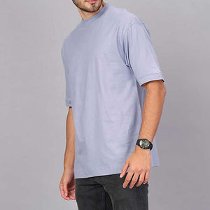 Camiseta de Algodón de Manga Corta para Hombre, Corte Regular, Estilo Deportivo, Color Sólido, Cuello Redondo, Logotipo Frontal Personalizado, Transpirable, de Secado Rápido - Product Image 1