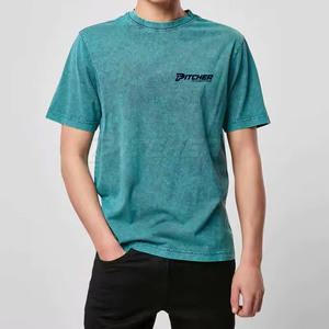 T-shirt délavé à l'acide pour homme, dernière tendance, tissu respirant, tenue décontractée pour tous les jours - Product Image 3