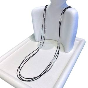 Zhuji Tamsui Baroque Heterosexual Pearl <b>Necklace</b> with Black Pointed Crystal Long Strip <b>Small</b> Silver Bar Jewelry Accessories - Product Image 5