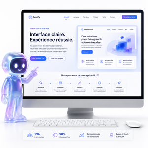 Conception UI/UX de site Web pour entreprises avec interface claire, navigation simple et expérience utilisateur moderne, compatible IA, global - Product Image 1