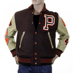 Breathable Casual Winter Varsity <b>Jacket</b> for <b>Men</b> Classic College Style Comfortable Everyday Fashion Stand Collar Front Logo - Product Image 1