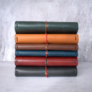 A5 Trifold Leather Handmade Business Style <b>Travelers</b> Notebook Cover Elastic <b>Band</b> Closure Refillable Journal Cover Fits A5 - Product Image 3