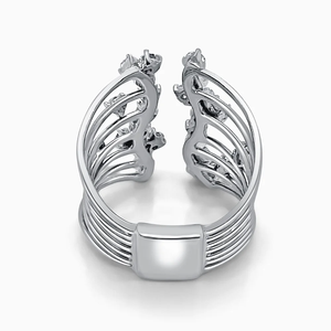 Krishnavii KR 209 18ct White <b>Gold</b> Lab Grown Diamond <b>Set</b> <b>Ring</b> for Unisex Luxury Wear - Product Image 2