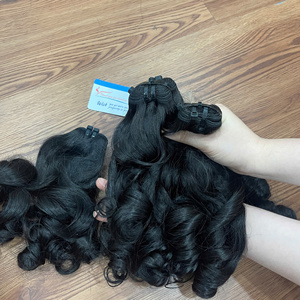 Proveedor de Cabello Natural, Cabello Rizado con Volumen, Trama de Cabello Doble, Paquetes de Cabello Natural, Color Negro Natural - Product Image 1