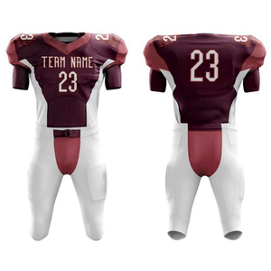 Ensemble de maillots de football américain personnalisés sublimés à manches courtes pour hommes, ajustés, 100 % polyester, anti-humidité, pour équipe, grandes tailles, devant - Product Image 4