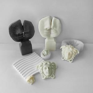 แม่พิมพ์ซิลิโคนสำหรับทำเทียนหอมรูปหน้าคน  แบบตั้งโต๊ะ  ทำจากเรซิ่นยิปซั่ม - Product Image 1