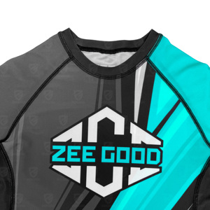 Custom Short Sleeve Compression Shirt <b>Surf</b> MMA BJJ Sublimated Jiu Jitsu Rashguard UPF50+ Breathable Wholesale - Product Image 3