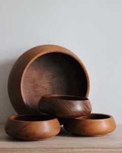 Tazón para Servir de Madera de Acacia Natural, Duradero, Ligero, Apto para Lavavajillas, Diseño Clásico para Frutas, Ensaladas, Uso en el Hogar, Hoteles y Fiestas - Product Image 6