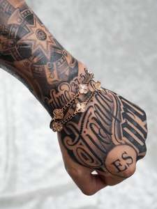 Pulsera de tenis de plata 925 con moissanita brillante y diamantes engastados en oro rosa, estilo trébol, para hombre, joyería de hip hop de rapero a la moda, para boda - Product Image 4