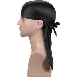2025 Silky Durag Headwraps con cola extra larga y correas anchas para 360 Waves and Do Rag Cycling Hats & Headwear - Product Image 2