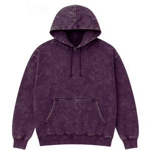 Sudadera con Capucha Oversize de Invierno con Lavado Ácido Personalizado, Estilo Urbano, de Algodón Grueso, Felpa, Ecológica y con Efecto Vintage - Product Image 1