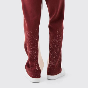 Men's High Waist Custom Jogger Pants Cotton Fleece <b>Sweatpants</b> with <b>Oversized</b> Wide Leg sun faded acid wash Men's Pants Washed - Product Image 5