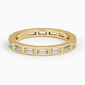 Anillo de Boda con Diseño de Diamantes Baguette Reales Certificados por IGI, Oro Sólido de 18k/14k, Anillos de Diamantes Creados en Laboratorio, Anillo Personalizado para Mujer - Product Image 4