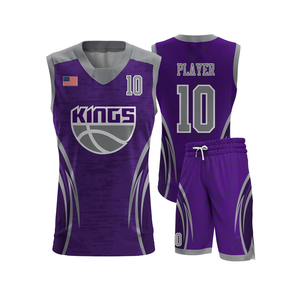 Custom Sublimation Basketball Uniform Set Jersey Team Breathable Quick Dry Durable 100% Polyester Sportswear for <b>Men</b> - Product Image 2