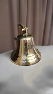 Cloche en laiton de style vintage, cloche de puits haut de gamme, très vendue, idéale pour les thèmes nautiques, la décoration intérieure, les temples et l'extérieur - Product Image 2
