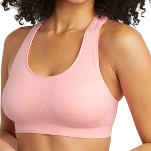 Soutien-gorge de sport pour femme sans coutures, maintien élevé, bretelles réglables, rembourrage frontal, séchage rapide, écologique, pour gym, course, yoga, fitness, entraînement - Product Image 1