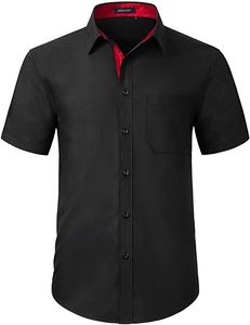 Light Grey Mens Dress Shirt Slim Fit Long Sleeve Button Down Formal Business Casual Office Wedding Party Classic Elegant - Product Image 4